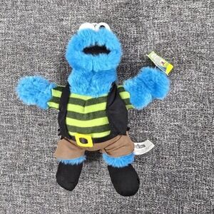 NWT Sesame Street Pirate Cookie Monster 2007 9" Plush Vintage Nanco